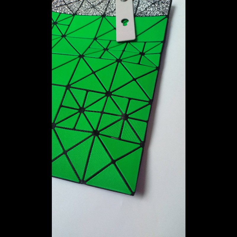 Issey Miyake BAOBAO 藍綠拼色購物包 6×6-5