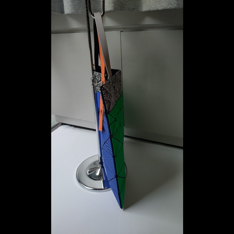 Issey Miyake BAOBAO 藍綠拼色購物包 6×6-6