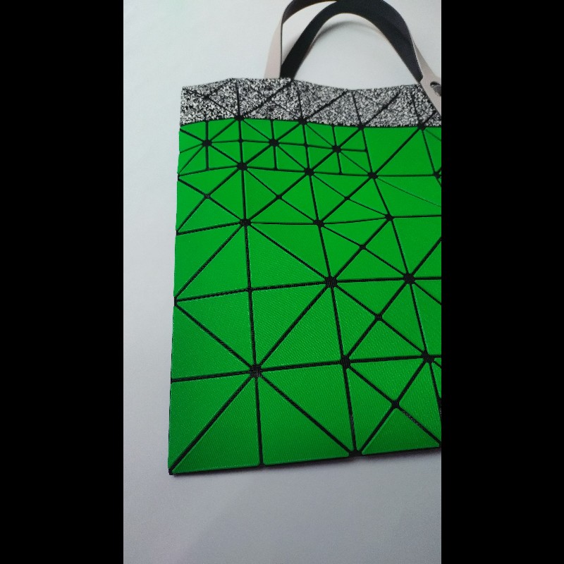 Issey Miyake BAOBAO 藍綠拼色購物包 6×6-10