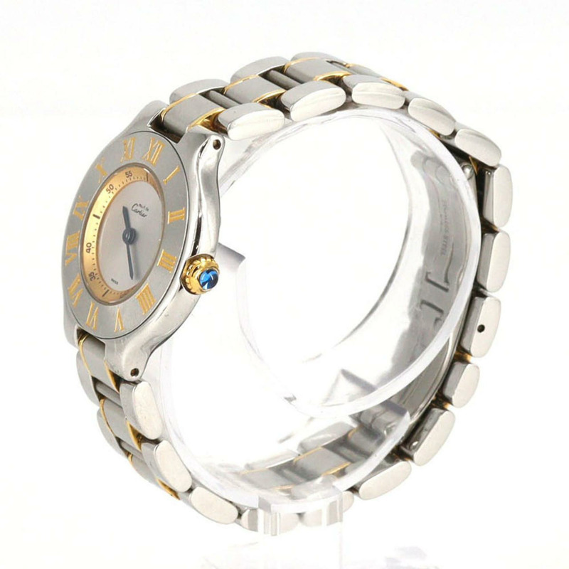 卡地亞 Must 21SM 雙色 W10073R6 SSxYG 石英錶-1