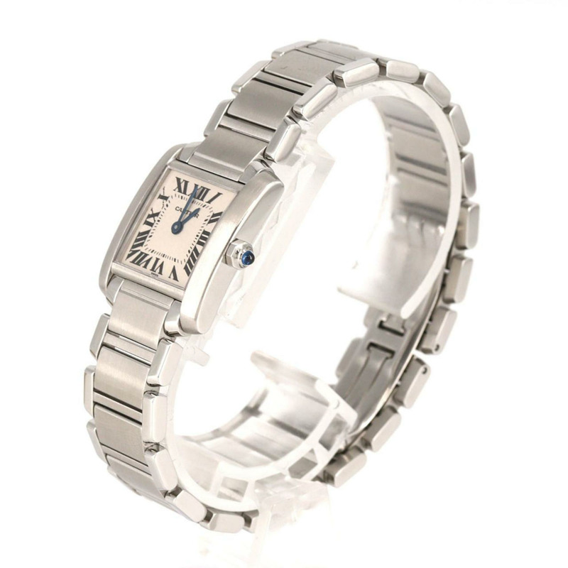 卡地亞 Tank Française SM W51008Q3 不鏽鋼石英錶-1