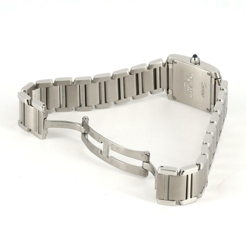 卡地亞 Tank Française SM W51008Q3 不鏽鋼石英錶-6