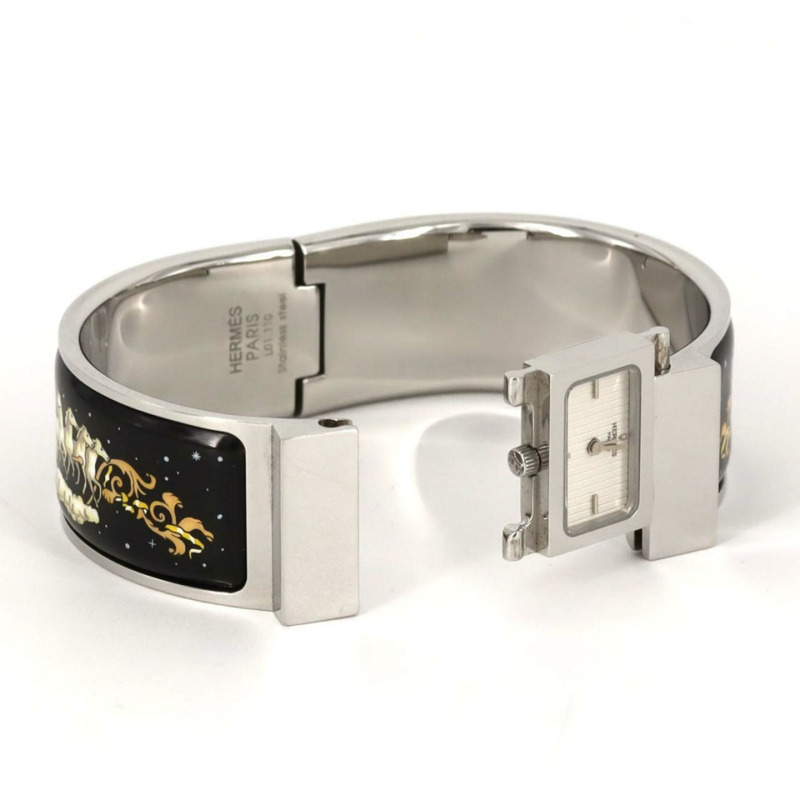 愛馬仕 Roquet 琺瑯 LO1.210 不鏽鋼石英錶-4