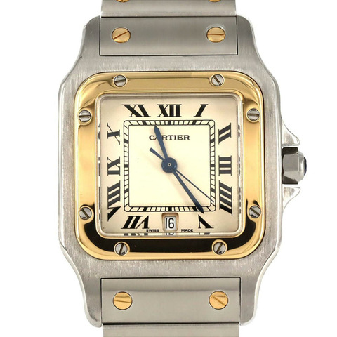 卡地亞 Santos Galbe LM 雙色 W20011C4 SSxYG 石英錶