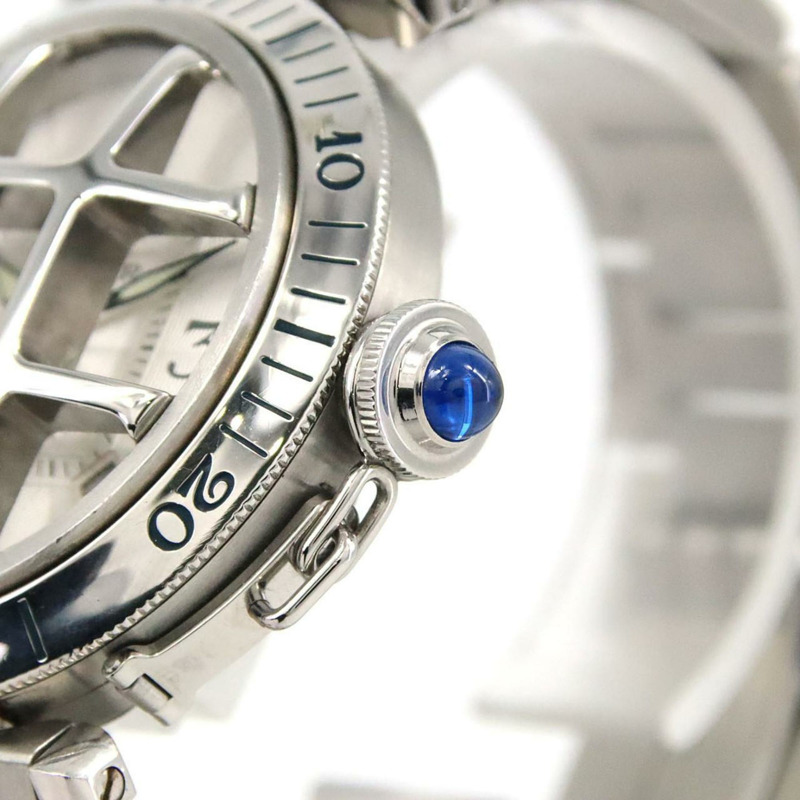 卡地亞 Pasha Grid Convex W31059H3 不鏽鋼自動腕錶-2