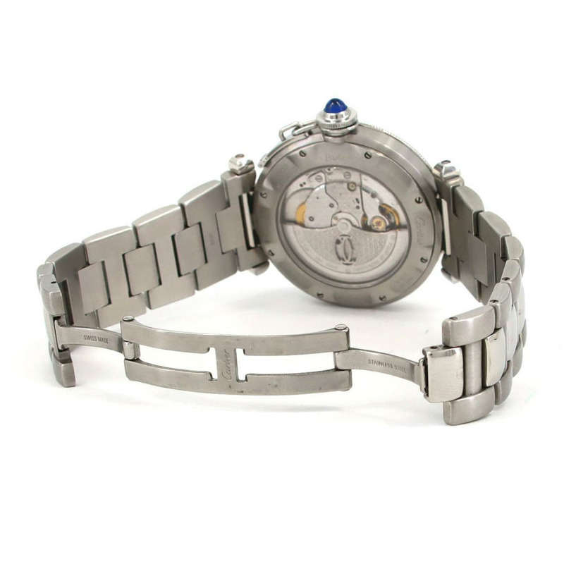 卡地亞 Pasha Grid Convex W31059H3 不鏽鋼自動腕錶-5