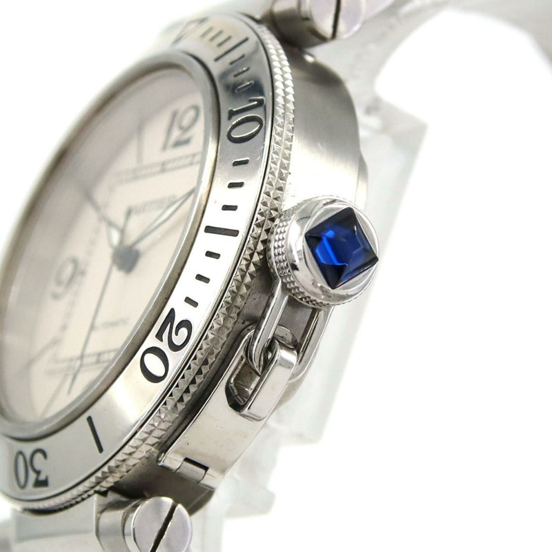 卡地亞 Pasha Seatimer W31080M7 不鏽鋼自動腕錶-3