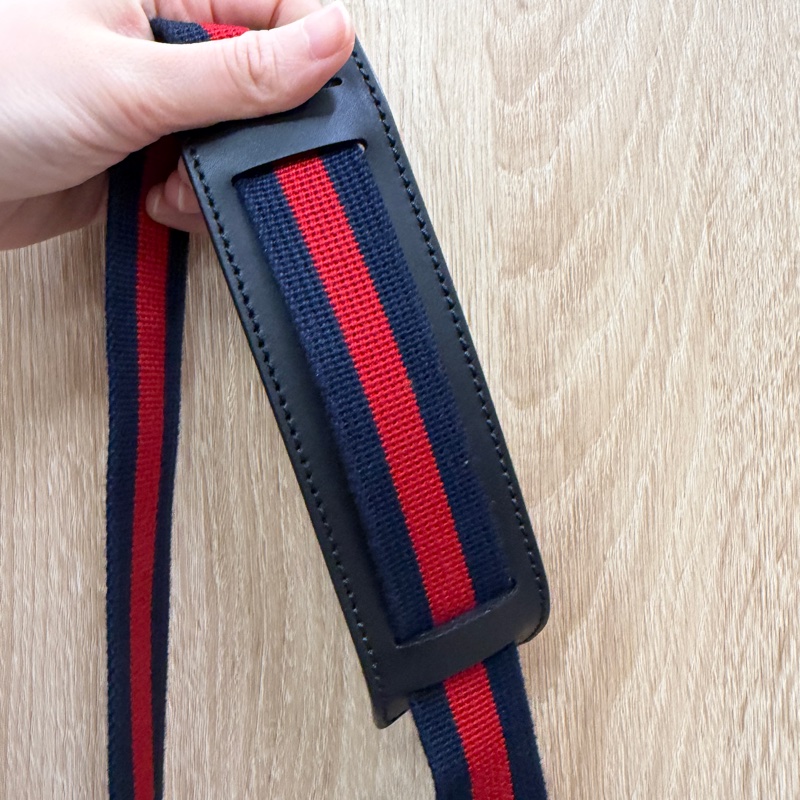 Gucci 黑灰PVC黑牛皮mini日字斜背包-10