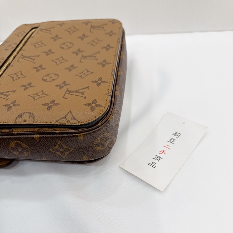 莉亞精品♡ LV M41465 拼色郵差包 二手-10