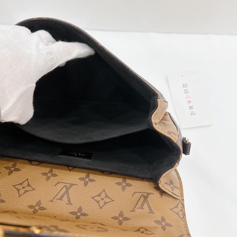 莉亞精品♡ LV M41465 拼色郵差包 二手-15