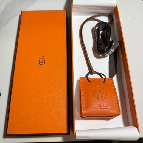 全新愛馬仕Hermes經典小橘袋掛飾、吊飾