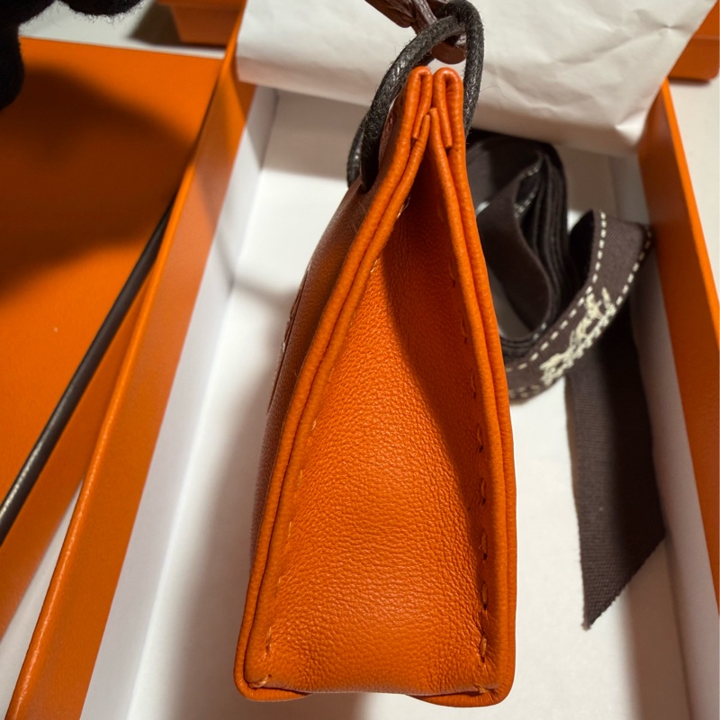 全新愛馬仕Hermes經典小橘袋掛飾、吊飾-6
