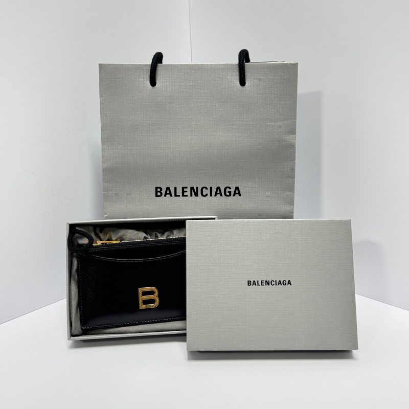 【全新閒置品🎁】 Balenciaga 巴黎世家 黑金牛皮 卡片零錢包-2