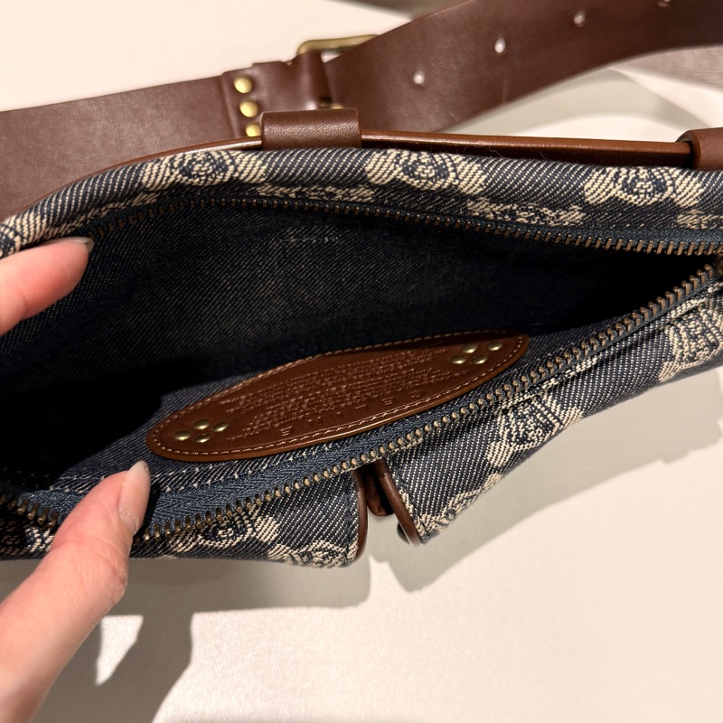 Celine 單寧牛仔凱旋門老花 腰包/胸包 、單肩包-5