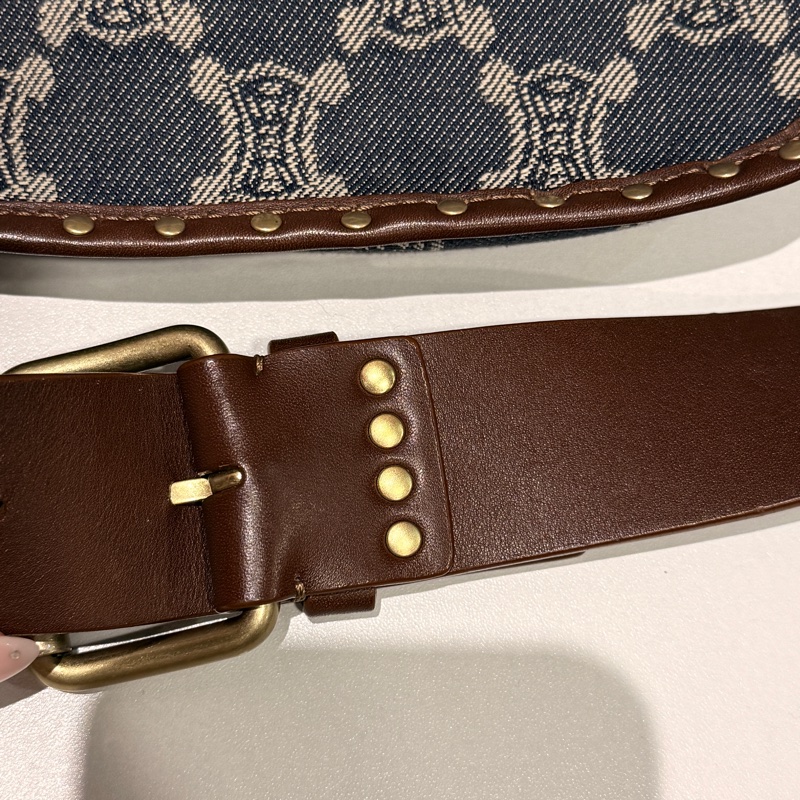 Celine 單寧牛仔凱旋門老花 腰包/胸包 、單肩包-9