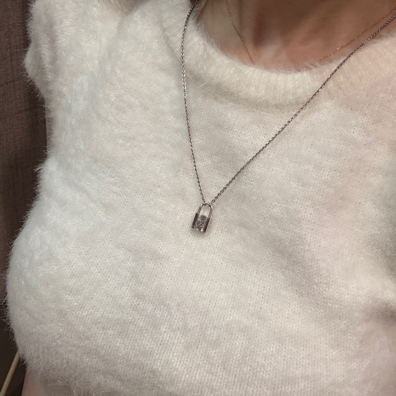 Louis Vuitton 慈善款純銀鎖頭項鍊-4