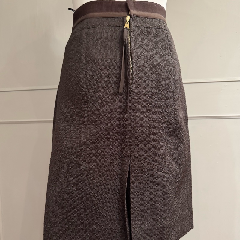 《新歡舊愛》全新正品LV路易威登咖啡色經典款半身裙34/XS-7