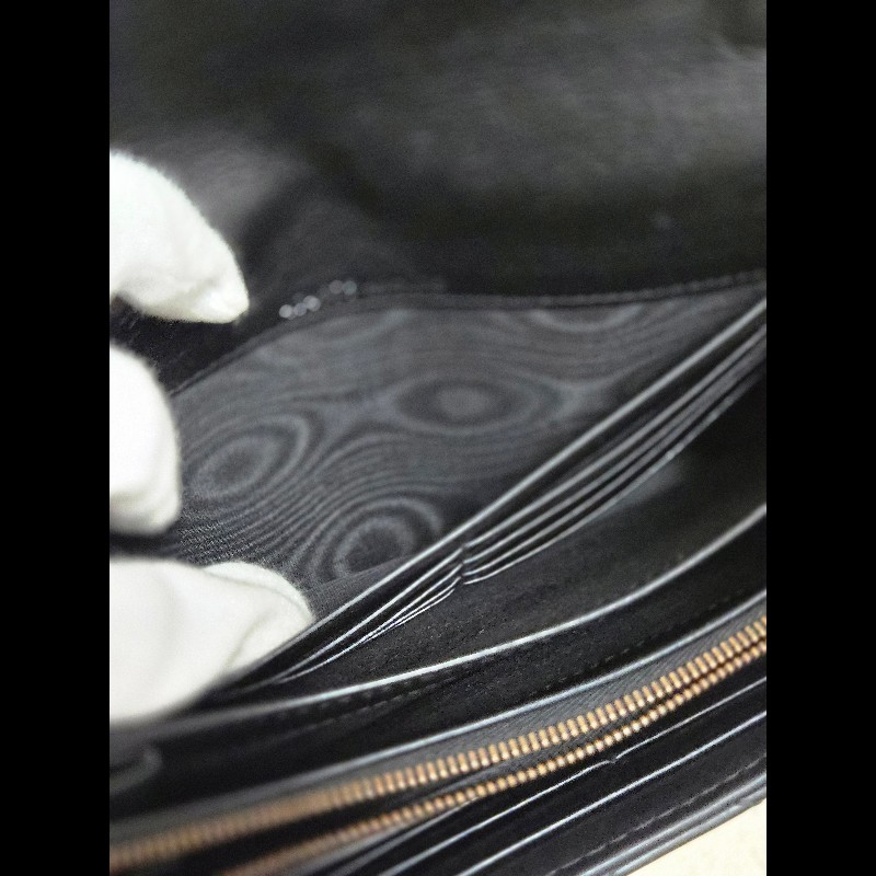 Gucci GG Marmont 黑金 WOC 鏈帶包 經典山形紋-36