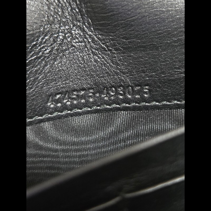 Gucci GG Marmont 黑金 WOC 鏈帶包 經典山形紋-37