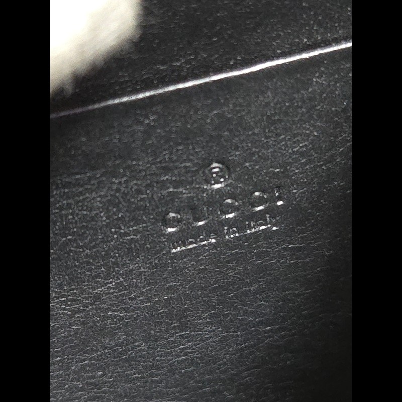 Gucci GG Marmont 黑金 WOC 鏈帶包 經典山形紋-38