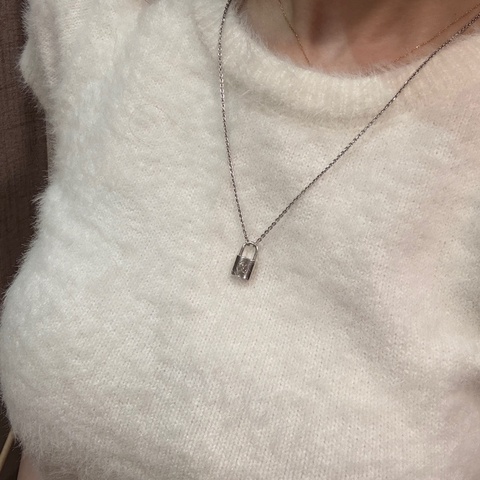 Louis Vuitton 慈善款純銀鎖頭項鍊 🔒