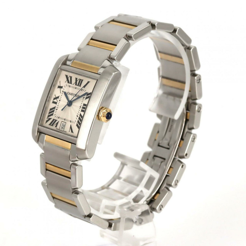 卡地亞 Tank Française LM 雙色腕錶 W51005Q4 SSxYG 自動腕錶-1
