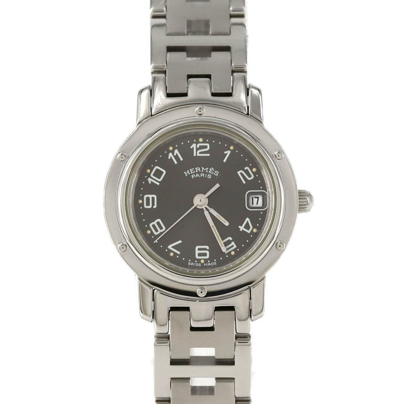 愛馬仕 Clipper CL4.210 不鏽鋼石英錶-0