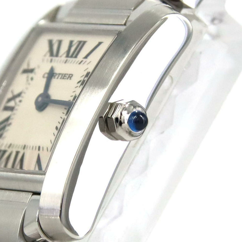 卡地亞 Tank Française SM W51008Q3 不鏽鋼石英錶-4