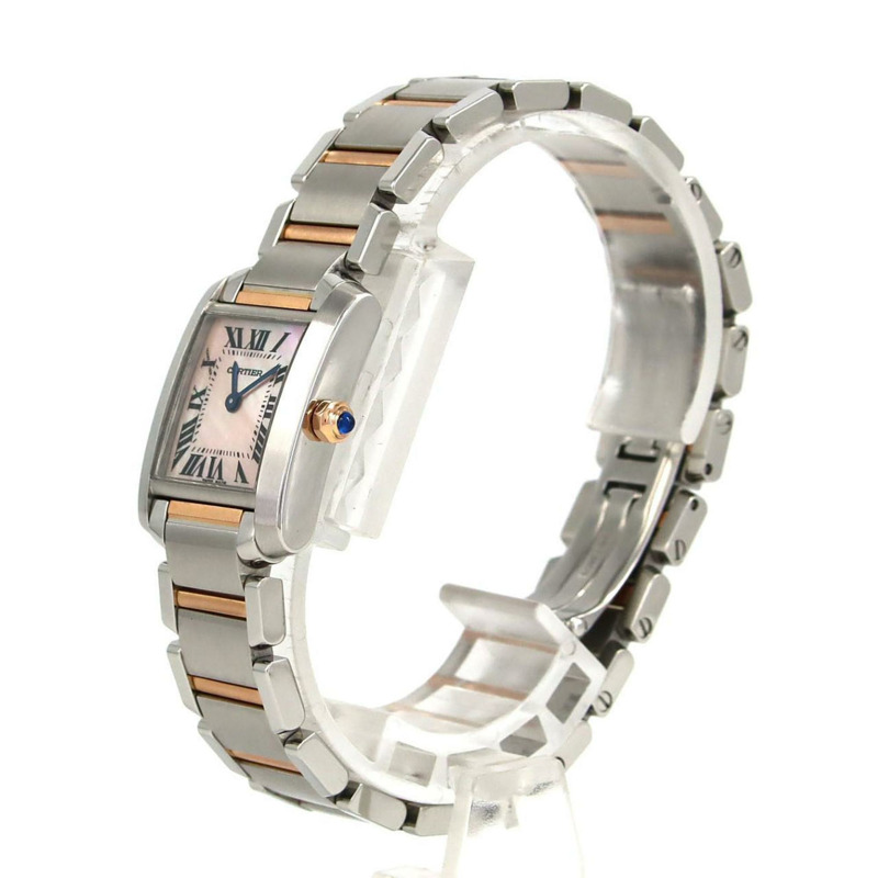 卡地亞 Tank Française SM PG 雙色腕錶 W51027Q4 SSxPG 石英錶-1