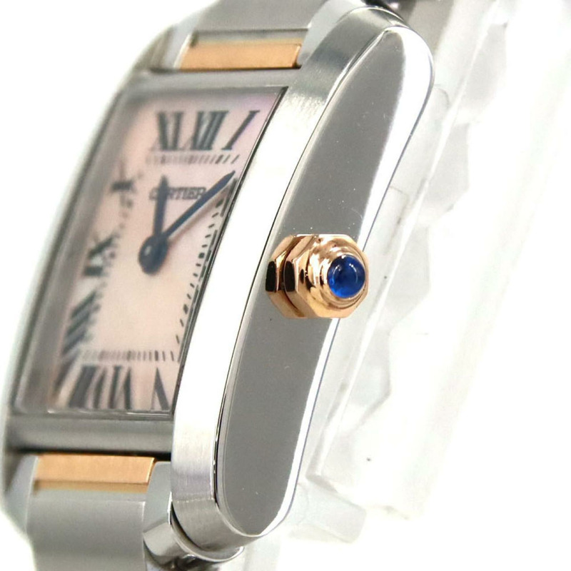 卡地亞 Tank Française SM PG 雙色腕錶 W51027Q4 SSxPG 石英錶-4