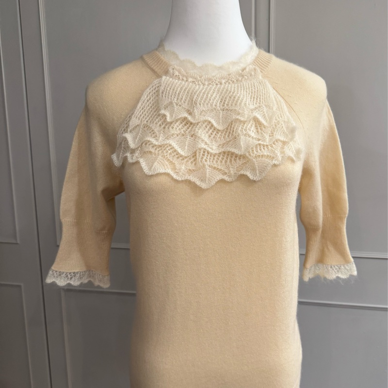 《新歡舊愛》正品LV路易威登米色100%喀什米爾羊絨古典毛衣M-0