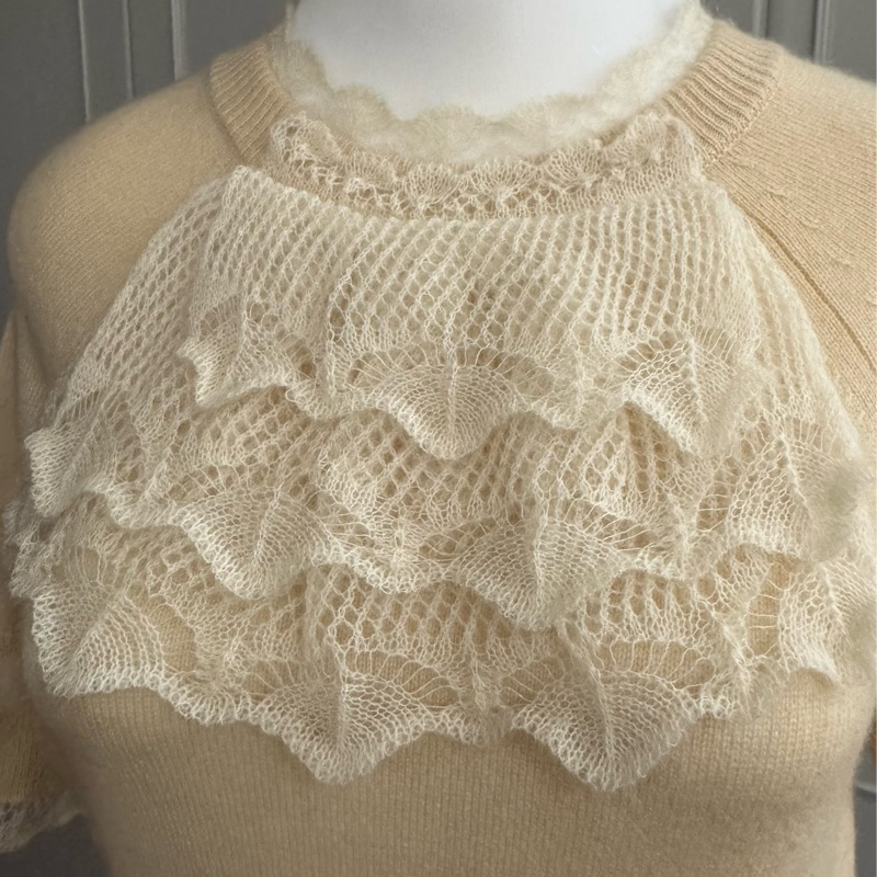 《新歡舊愛》正品LV路易威登米色100%喀什米爾羊絨古典毛衣M-1