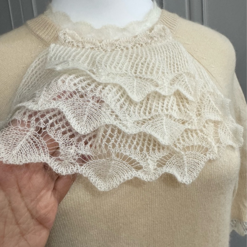 《新歡舊愛》正品LV路易威登米色100%喀什米爾羊絨古典毛衣M-8