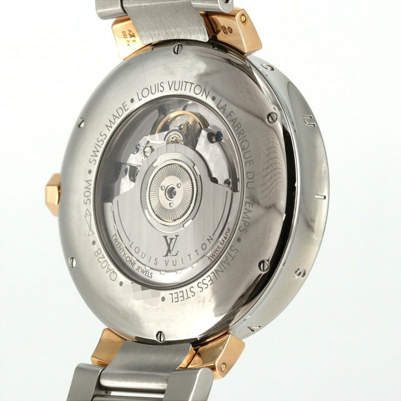 路易威登 Tambour Moon GMT QA028 SSxPG 自動腕錶-5