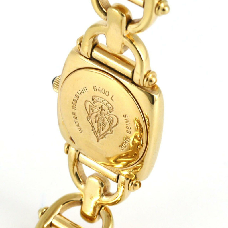 Gucci Horsebit 6400L GP 石英錶-4
