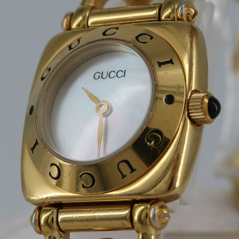 Gucci Horsebit 6400L GP 石英錶-5