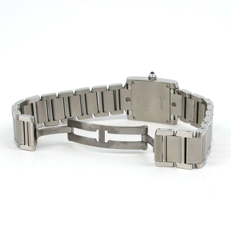 卡地亞 Tank Française SM W51028Q3 不鏽鋼石英錶-7