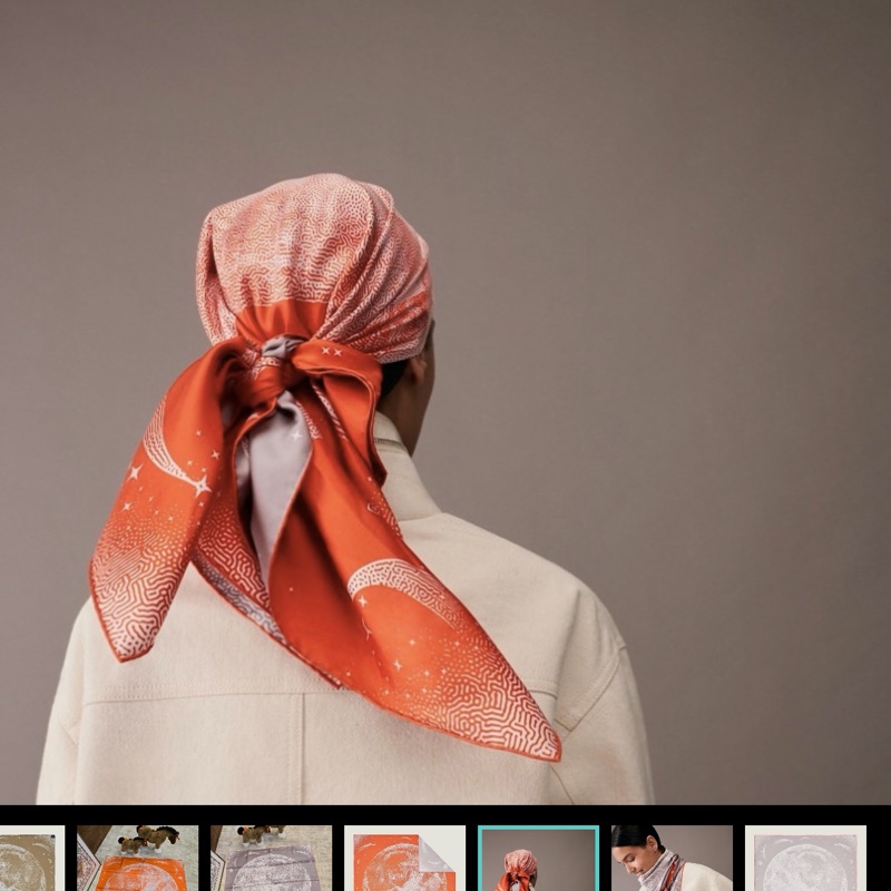 全新 HERMÈS 愛馬仕 Clair de Lune "月光飛馬" 90雙面方巾-3