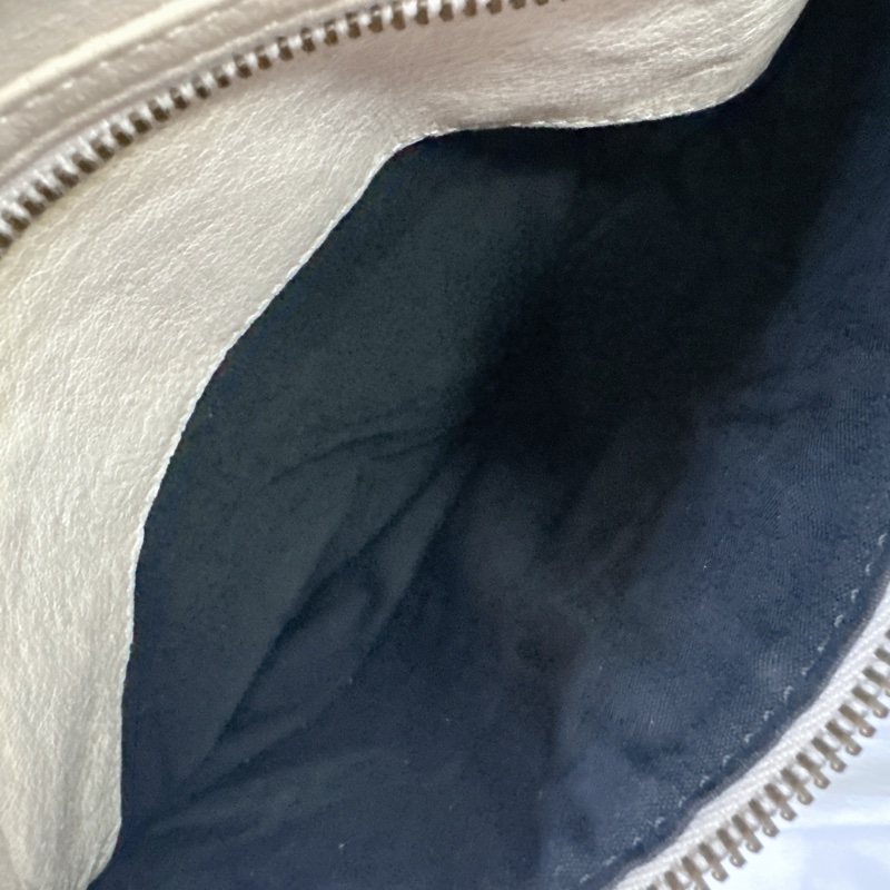 二手正品Balenciaga巴黎世家Classic Day Hobo奶白復古羊皮機車包巴黎世家包巴黎世家機車包肩背-47