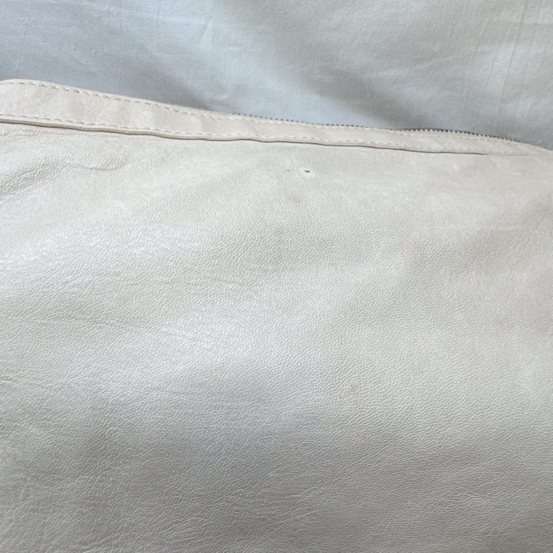 二手正品Balenciaga巴黎世家Classic Day Hobo奶白復古羊皮機車包巴黎世家包巴黎世家機車包肩背-59