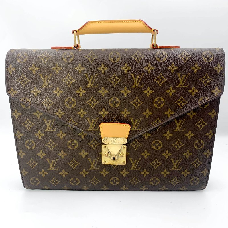 LOUIS VUITTON路易威登Conseiller老花公事包， LV，手提包，辦公包，蒙梭包，二手真品，現貨，免運-0