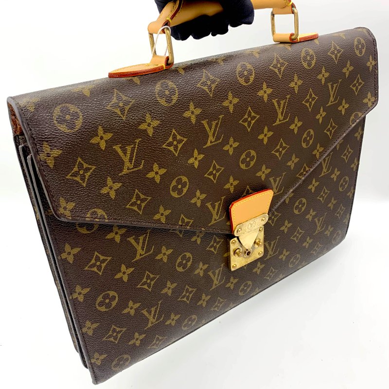 LOUIS VUITTON路易威登Conseiller老花公事包， LV，手提包，辦公包，蒙梭包，二手真品，現貨，免運-8