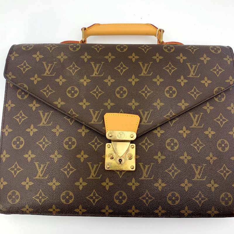 LOUIS VUITTON路易威登Conseiller老花公事包， LV，手提包，辦公包，蒙梭包，二手真品，現貨，免運-10