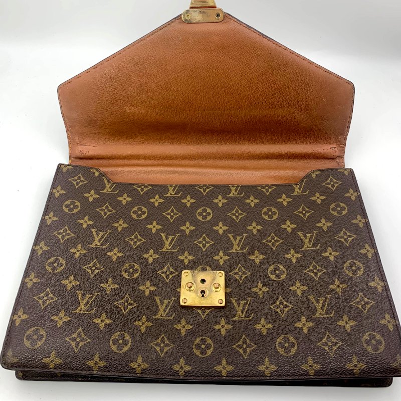 LOUIS VUITTON路易威登Conseiller老花公事包， LV，手提包，辦公包，蒙梭包，二手真品，現貨，免運-11
