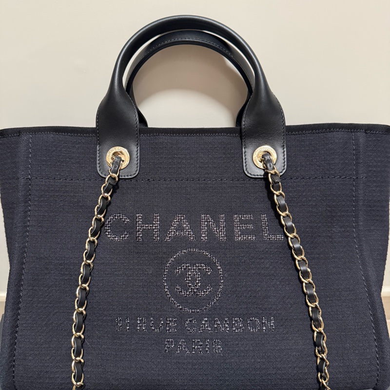 Chanel tote bag 31cm 帆布與金色調金屬  31cm-0