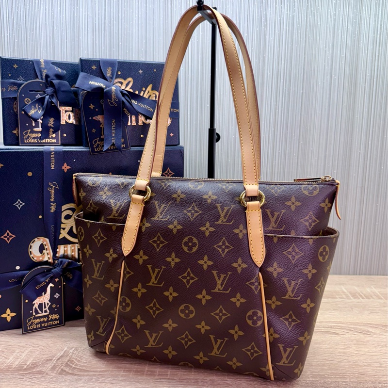 LV M41016 TOTALLY PM 小款兩側口袋拉鍊天心包肩背包-1