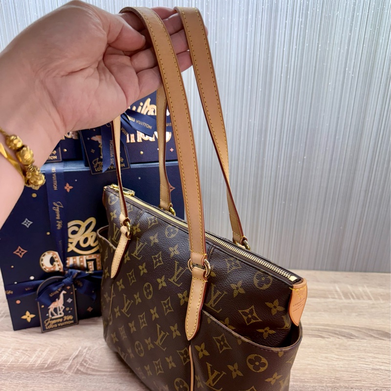 LV M41016 TOTALLY PM 小款兩側口袋拉鍊天心包肩背包-7