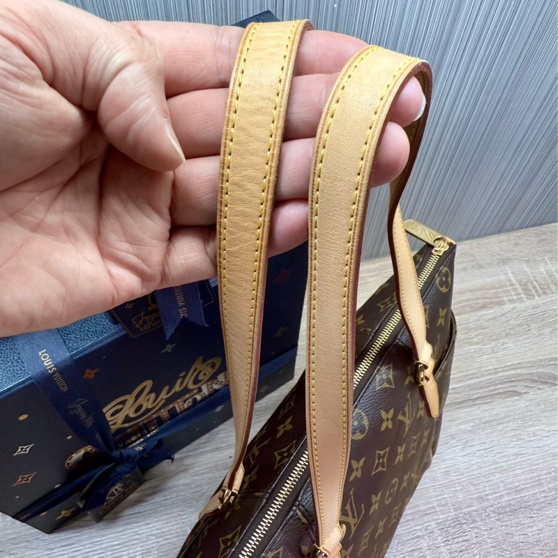 LV M41016 TOTALLY PM 小款兩側口袋拉鍊天心包肩背包-11