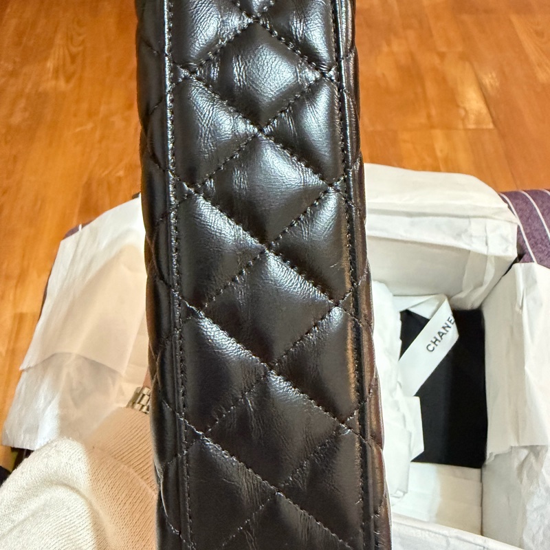 CHANEL KELLY 黑金 油蠟牛皮-4