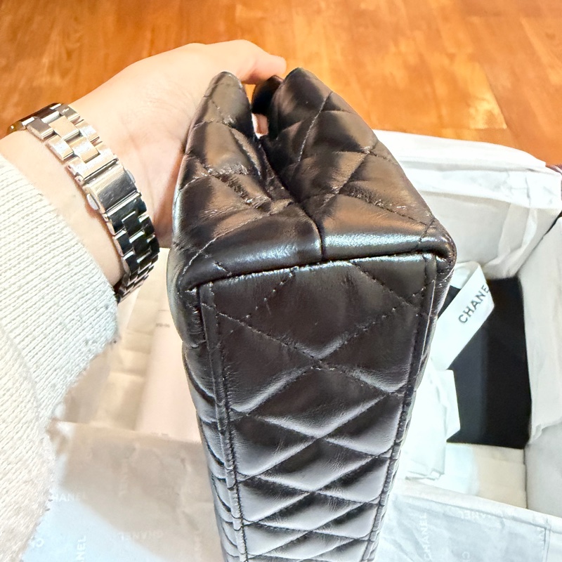 CHANEL KELLY 黑金 油蠟牛皮-6